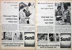 18 vintage advertenties reclames Sunil wasmiddel 1957-69, Verzamelen, Ophalen of Verzenden, Gebruikt, Overige typen