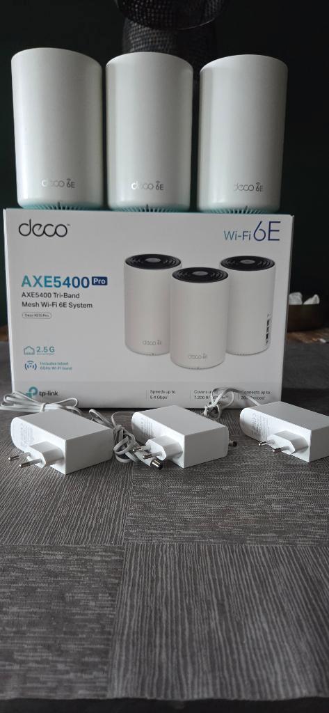 Deco E75 Pro ( 3 stuks ) Wifi 6E, Computers en Software, Powerlines, Zo goed als nieuw, Verzenden