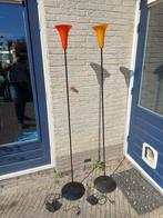 Twee retro herda staande lampen, jaren 80, Huis en Inrichting, Lampen | Vloerlampen, Ophalen, Vo, Gebruikt, Vo