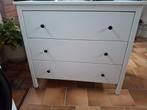 Witte commode met 3 lades, Huis en Inrichting, Ophalen, Overige materialen, Gebruikt, 50 tot 100 cm