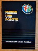 Alfa Romeo kleurenstalen-folder 'Farben und Polster' - 1983, Gelezen, Alfa Romeo, Ophalen of Verzenden