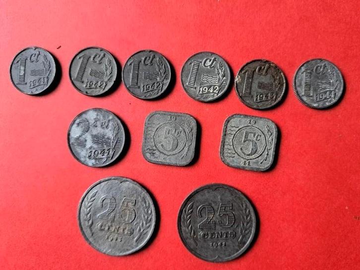 Oude Nederlandse Munten Collectie, Postzegels en Munten, Munten | Nederland, Losse munt, 25 cent, Koningin Wilhelmina, Ophalen of Verzenden