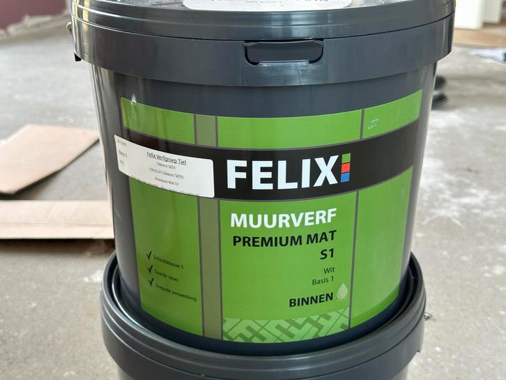 Felix Muurverf Mat 2X 10 Liter Sikkens CN.02.67 €45 p.s., Doe-het-zelf en Verbouw, Verf, Beits en Lak, Nieuw, Verf, 10 tot 15 liter