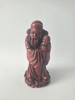 Mooi Chinees beeldje man met kind van de 3 wiseman, Ophalen of Verzenden, Zo goed als nieuw, Mens