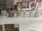 4 koffiemokjes Bastion Collections, Ophalen of Verzenden, Zo goed als nieuw, Overige stijlen, Kop(pen) en/of Schotel(s)