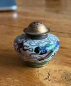 Cloisonné Zoutvaatje met Drakenmotief, Antiek en Kunst, Antiek | Emaille, Ophalen of Verzenden