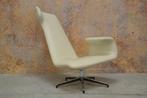 IZG staat gebroken witte leren Kebe design draaifauteuil, Kebe, Kebe, Design, Ophalen of Verzenden