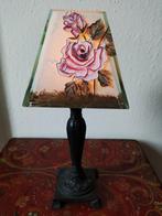 Prachtige glazen waxinelichthouder op mooie metalen poot, Huis en Inrichting, Woonaccessoires | Kandelaars en Kaarsen, Verzenden