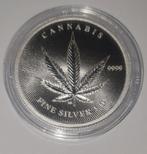 Cannabis 1 oz 2024 zilveren munt, Ophalen of Verzenden, Losse munt, Zilver