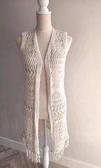 Ibiza look gehaakt vest beige maat S, Ophalen of Verzenden, Zo goed als nieuw, Maat 36 (S), Beige