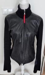 Vintage leren écht Prada jack! Italiaanse maat 44, PRADA, Verzenden, Gedragen, Zwart