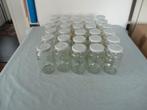 30 Hoge glazen potten met wit schroefdeksel jam inmaak, Ophalen of Verzenden, Zo goed als nieuw, Glas, Pot, Bus of Blik