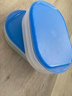 Tupperware kaas/vleeswaren doos met 2 deksels, Ophalen of Verzenden, Gebruikt, Blauw, Bak of Kom