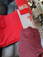 Rood dekbedovertrek met kussensloop, 200x200  met onderlaken, Gebruikt, Dekbedovertrek, Tweepersoons, Ophalen of Verzenden
