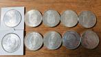 10x zilveren Nederlandse 10 gulden munten Juliana 1970+1973, Postzegels en Munten, Munten | Nederland, Koningin Juliana, Setje