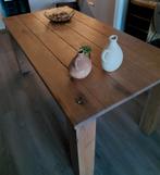 Eiken eetkamer tafel, Huis en Inrichting, Ophalen, Zo goed als nieuw, Rechthoekig, 50 tot 100 cm