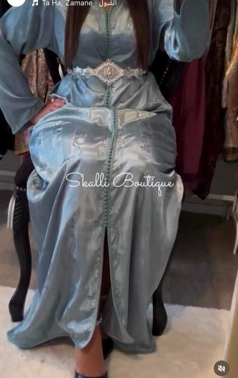 Caftan jawhara blauw, Ophalen of Verzenden, Zo goed als nieuw, Blauw