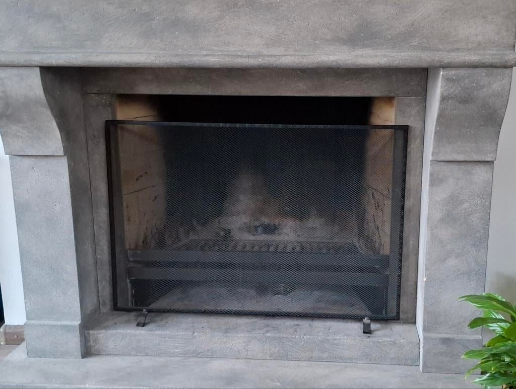 Zwarte haardscherm - 80cm breed, Huis en Inrichting, Kachels, Ophalen