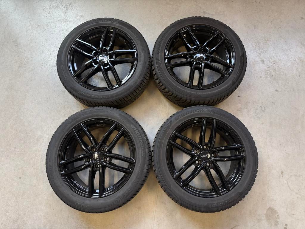 Setje Dezent Velgen + Hankook Winterbanden 215/55 R17, Auto-onderdelen, Banden en Velgen, Banden en Velgen, 17 inch, Personenwagen