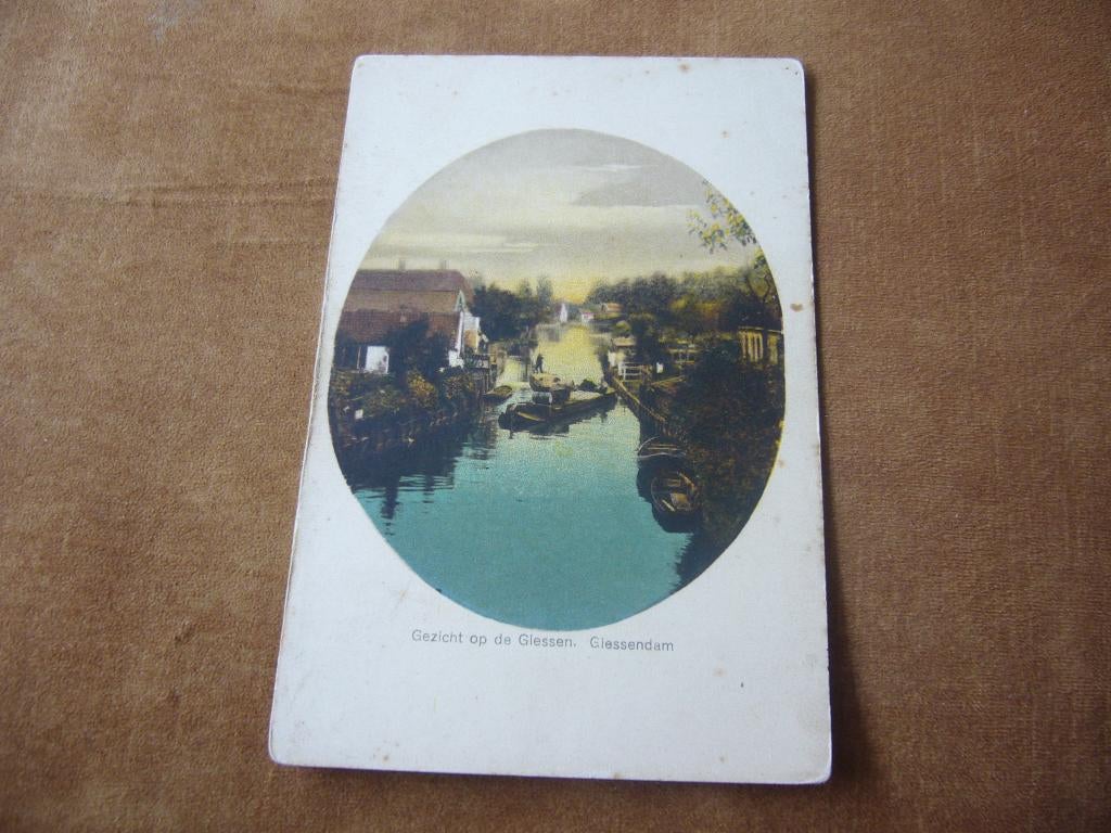 GIESSENDAM  =  GEZICHT OP DE GIESSEN, Verzamelen, Ansichtkaarten | Nederland, Ophalen of Verzenden, 1920 tot 1940, Ongelopen