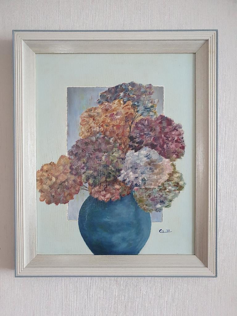 Schilderij Hortensia's, Ophalen