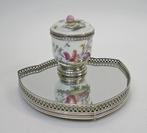 ZILVEREN ONDERSCHAAL EN PORSELEIN INKPOT SEVRES m. ZILVER, Verzenden, Zilver
