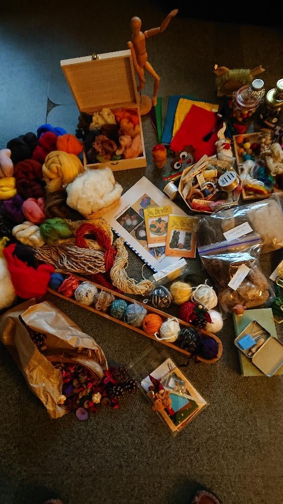 Compleet pakket Vilten met kinderen 4, Ophalen of Verzenden, Nieuw, Los Vilt, Wolvilt