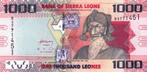 Sierra Leone 1000 leones 2010 - UNC, Verzenden, Overige landen, Los biljet