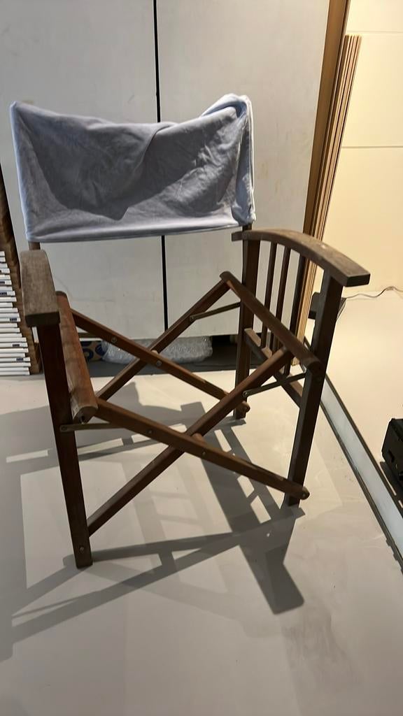 Houten klapstoel, Ophalen, Gebruikt, Bruin, Eén