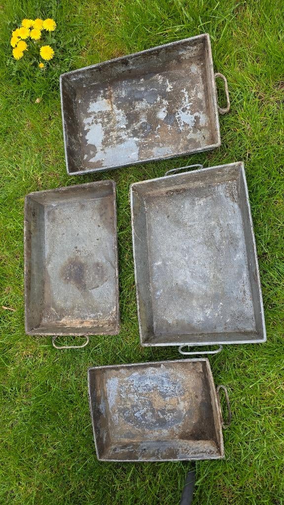 metalen bakken, Gebruikt, Ophalen of Verzenden, Minder dan 40 cm, Minder dan 35 cm