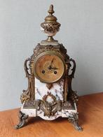 Antieke Mantelklok Marmer & Brons - Goede Staat, Ophalen of Verzenden