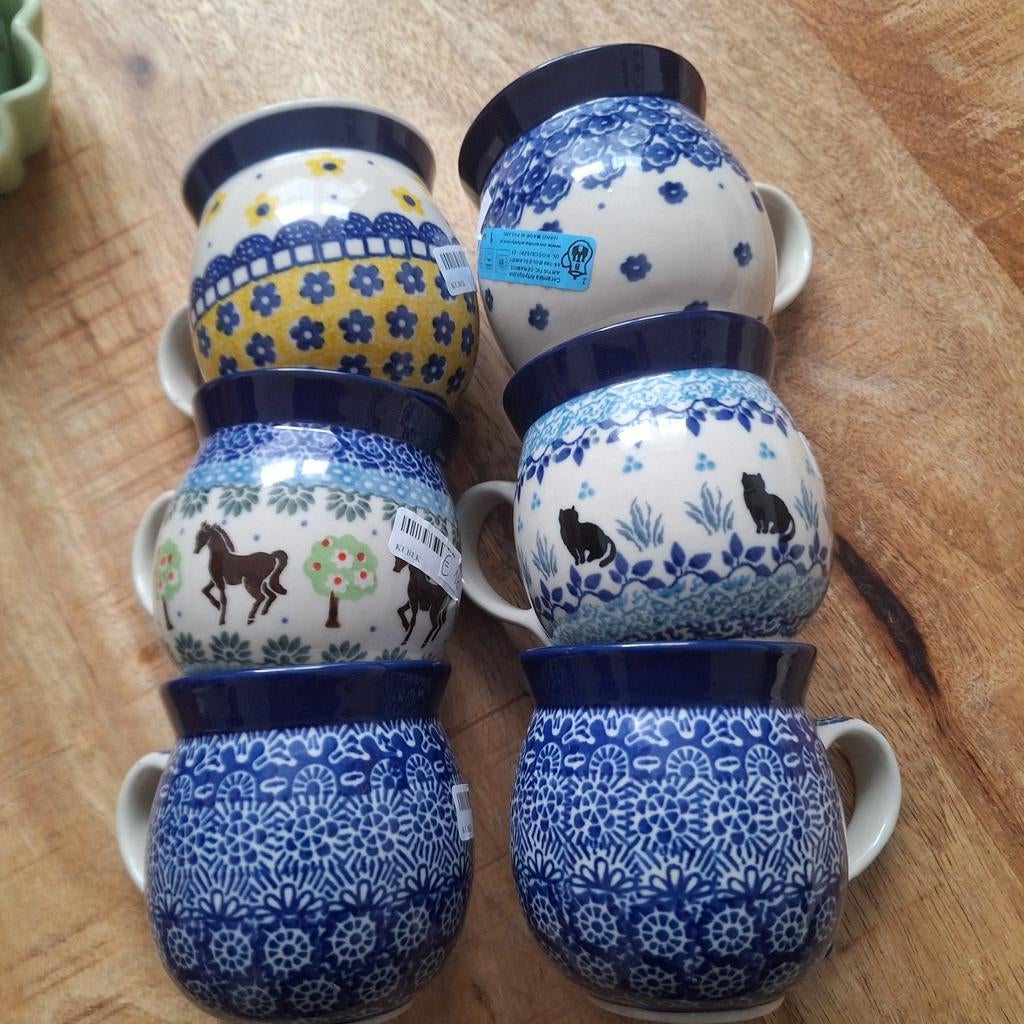 Boerenmok 240ml Bunzlau Castle Pools keramiek-nieuw, Keramiek, Overige typen, Nieuw, Ophalen of Verzenden