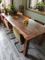 Robuuste houten eettafel - Perfect voor gezellige diners, Huis en Inrichting, Tafels | Eettafels, Ophalen, Landelijk, Industrieel, Robuust