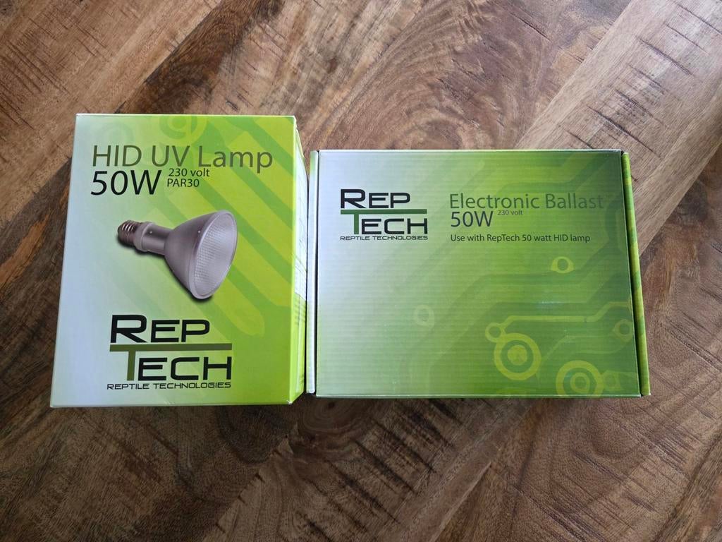 Reptech HID UV Lamp en ballast 50 Watt, Ophalen of Verzenden, Zo goed als nieuw
