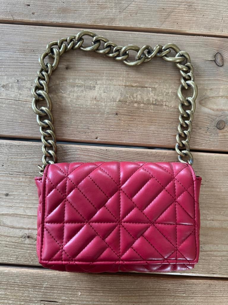 Zara mooi tood tasje, Ophalen of Verzenden, Zo goed als nieuw, Schoudertasje