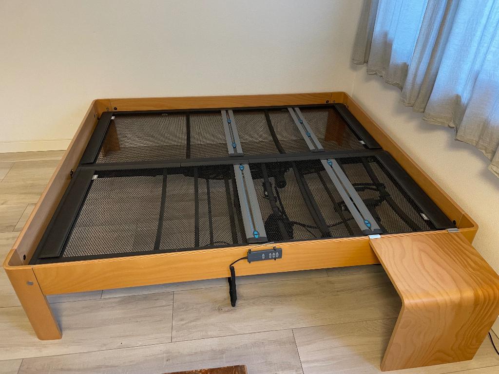 Auping Auronde Beuken AVS spiraalbodems 1x3M 180 x 200 x 45, Ophalen, Tweepersoons, 180 cm, 200 cm