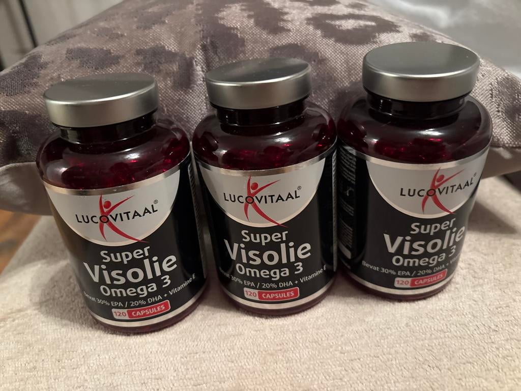 Lucovitaal Super Visolie Omega 3 - 3x120 capsules, Sport en Fitness, Gezondheidsproducten en Wellness, Overige typen, Ophalen of Verzenden