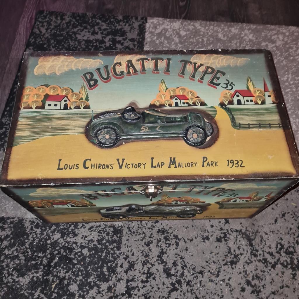 Houten 3D  kist Bugatti 45x25x25 cm, Huis en Inrichting, Ophalen of Verzenden