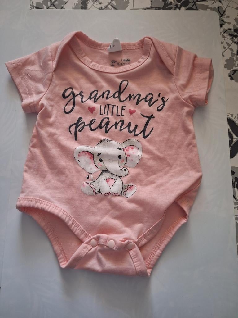 Baby Meisje Grandmas Little Preanut Rompertje. Maat 56., Shein - Heyley Bamer., Overige typen, Meisje, Ophalen of Verzenden