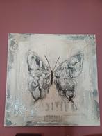 Mooi schilderij met vlinder en positieve tekst, Antiek en Kunst, Ophalen