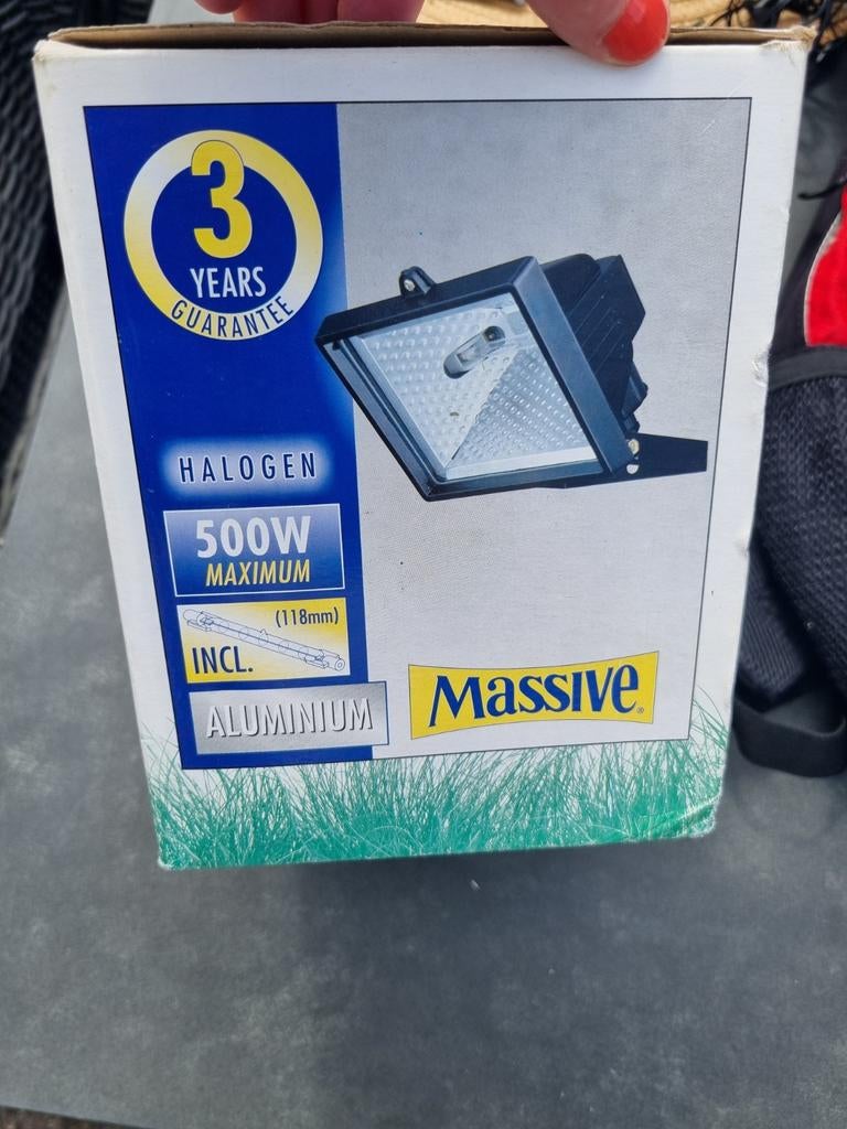 Nieuwe 500 w aluminium halogen lamp, Minder dan 50 watt, Ophalen of Verzenden, Lamp met armatuur, Nieuw