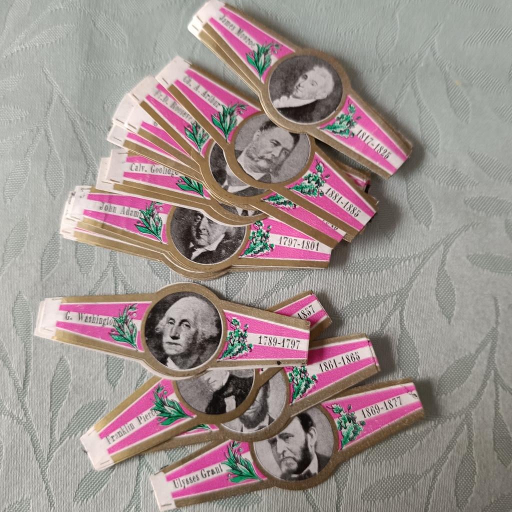 Sigarenbandjes met Amerikaanse presidenten, Ophalen of Verzenden