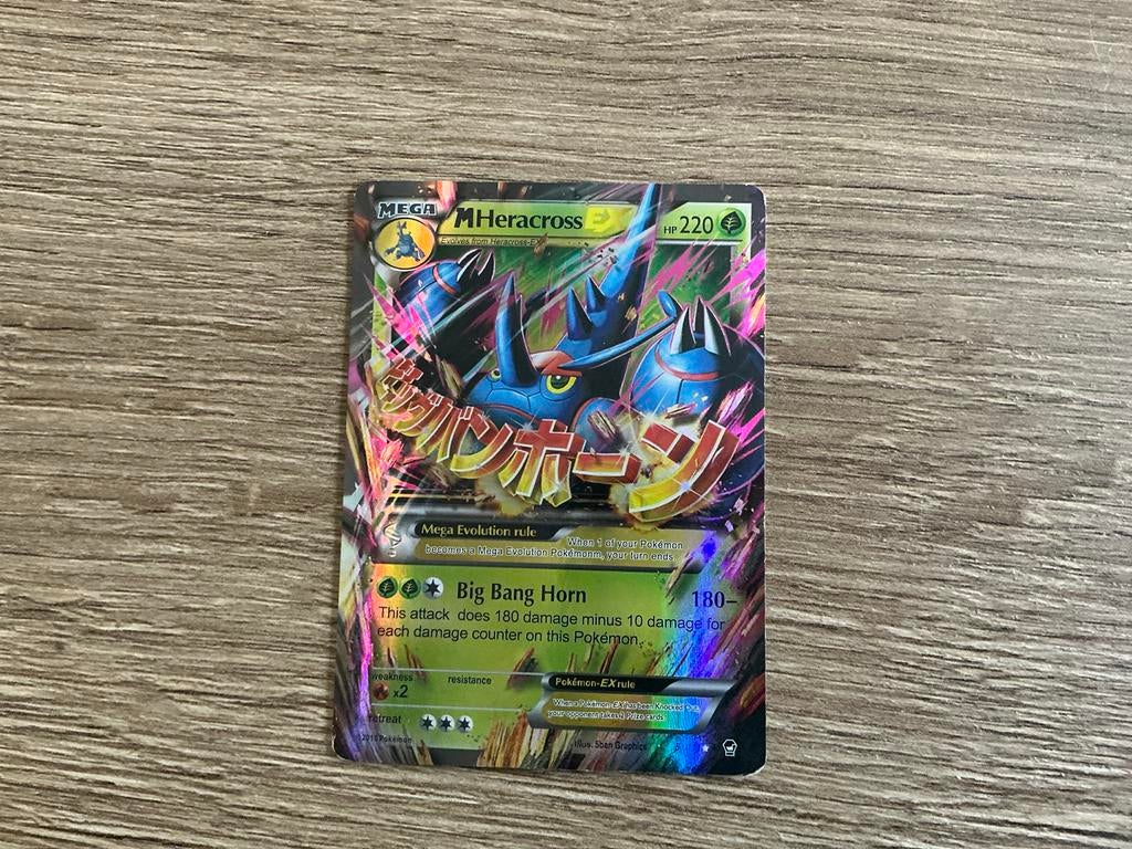 Pokémon Kaart: M Heracross EX (Foil), Ophalen, Gebruikt, Losse kaart, Foil