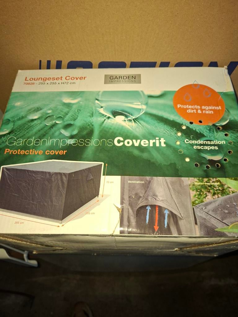 Loungeset Cover voor vierkante (vuur)tafel 255x255x72cm, Ophalen of Verzenden, Nieuw