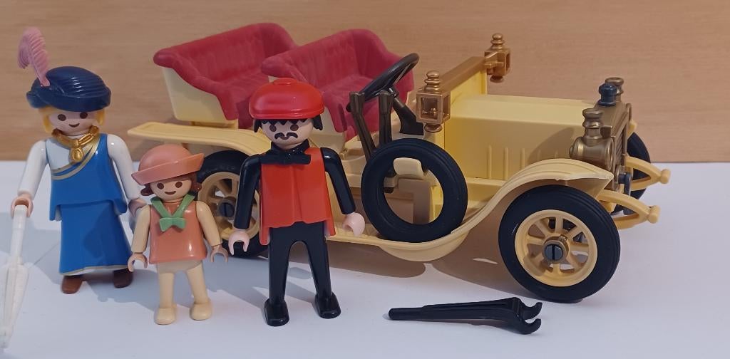 playmobil rosa automobiel met familie, Ophalen of Verzenden, Zo goed als nieuw, Los playmobil