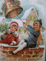 Antieke Kaart - Kinderen / Kerstklok / Klaver Vier, Verzenden, 1920 tot 1940, Gelopen, Feest(dag)