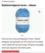 Wibra Saskia lurex garen, Ophalen of Verzenden, Nieuw, Breien of Haken, Wol of Garen