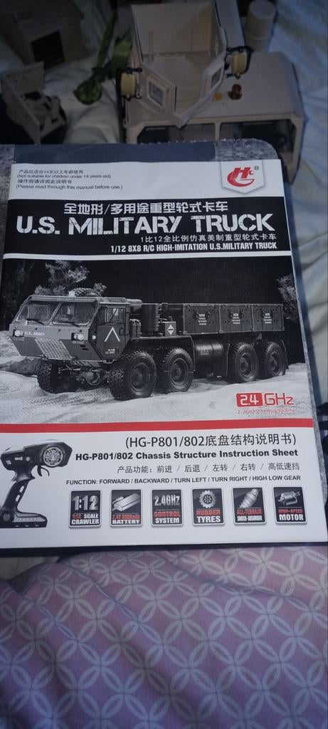 U.S. Military Truck 1:12 RC, Auto offroad, Nieuw, RTR (Ready to Run), Overige schalen