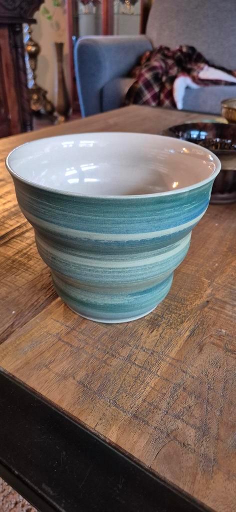 Vintage Bloempot Jaren '70 West-Germany Groen, Antiek en Kunst, Antiek | Keramiek en Aardewerk, Ophalen of Verzenden