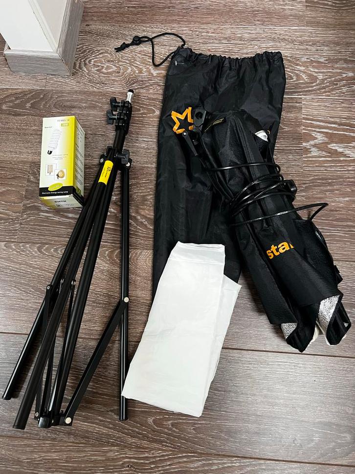 Linkstar Fotostudio Set met Softbox en Statief, Audio, Tv en Foto, Fotografie | Fotostudio en Toebehoren, Zo goed als nieuw, Complete fotostudio